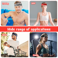 4 x Brand New 4 Pieces Boho Headband Bandanas Adjustable Sports Headband Hairband Ladies Elastic Summer Non-Slip Yoga Hairband for Women and Men - RRP €72.0