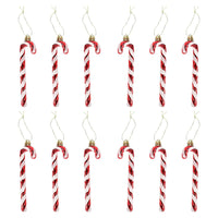 79 x Brand New iKesoce 12 Pcs Christmas Tree Candy Canes Red and White Candy Cane Pendant Crutch Ornament Hanging Christmas Party Ornaments - RRP €1033.32