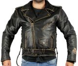 1 x RAW Customer Returns Aguila leather jacket from the Iguana Custom Collection with motorcycle protection and removable thermal lining. XL  - RRP €32.4