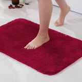 1 x RAW Customer Returns MIULEE Bathroom Rug Bath Mat Non-Slip Washable Bath Mat Bed Mat Bath Mat Absorbent Shower Mat Doormat for Living Room Bedroom Bathroom 40 x 60 cm Red - RRP €15.61