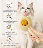 9 x Brand New Octonyluck pet brushes, dog brush cat brush, cat brushes for long hair and short hair, self-cleaning brush for pets to massage and remove cat hair light yellow  - RRP €162.0