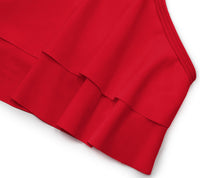 1 x RAW Customer Returns SHEKINI Girls Two-Piece Swimsuits Ruffle Bikini Top with Triangle Bikini Bottoms Cute Girls Tankini for 6-14 Years 12-14 Years, Girls Red  - RRP €24.11