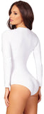 1 x RAW Customer Returns Merry Style Women s Long Sleeve Bodysuit BD900 White, L  - RRP €20.16