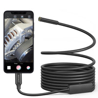 1 x RAW Customer Returns Anykit Endoscope Camera, USB Inspection Camera with 8 LED Lights, Borescope with 3 Meters Semi-Rigid Cable, Type-C Snake Camera, IP67 Waterproof Endoscope Camera for iPhone, iPad, OTG Android Devices - RRP €40.33