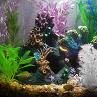 1 x RAW Customer Returns DOHAOOE Aquarium Decoration Resin Cave Aquarium Decoration Coral Rock Mountain Cave Ornaments for Shrimp Fish Tank - RRP €18.14