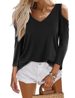 1 x RAW Customer Returns Beluring Women s AVE Neck Off-the-Shoulder Casual Short-Sleeved T-Shirt Black for Women S - RRP €24.0