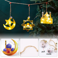 9 x Brand New Sunshine smile Ramadan decorative fairy light, Islam Mubarak decoration crescent moon night light, hanging Ramadan Mubarak light, LED Muslim Ramadan lights, Eid decorations light, Ramadan decoration lights - RRP €145.17