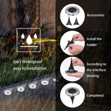 1 x RAW Customer Returns flintronic 8 Pack Solar Floor Lights, 8LEDs Solar Lights for Outdoors, Cold White 6000K IP65 Waterproof Solar Path Lights Patio Lighting Auto On Off Landscape Lighting for Path, Garden - RRP €23.44