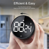 1 x RAW Customer Returns Digital Kitchen Timer Magnetic Countdown Large LED Display Countdown for Kitchen Fitness Class Cooking Learning Easy for Kids Elderly Black - RRP €15.89