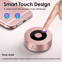 1 x RAW Customer Returns Xleader Smart Touch SoundAngel A8 3rd Gen Bluetooth Speaker Rose Gold Mini Speaker with Waterproof Case Portable Mic 15h Music Crystal Sound for iPhone iPad Tablet Shower Girl - RRP €24.08