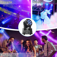 1 x RAW Customer Returns BETOPPER Moving Head Stage Light LED 7x8W DMX RGBW Professional Mini Moving Head Spot Beam 4 in1 Strobe Lighting Effect for DJ Disco Halloween Club Wedding Home Party 2 Pack  - RRP €145.29