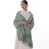 1 x RAW Customer Returns RIIQIICHY women s scarf green stole festive for evening dress pashmina scarves for women winter warm scarf shoulder scarf - RRP €23.96