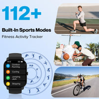 1 x RAW Customer Returns Aptkdoe Men s Smartwatch with Telephone Function, 1.85 Smart Watch with Heart Rate Monitor, Sleep Monitor, Pedometer, 100 Sports Modes Watch, IP68 Waterproof Fitness Watch, Sports Watch for Android iOS - RRP €20.87