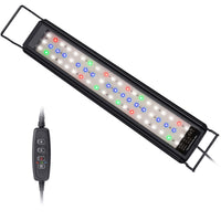 1 x RAW Customer Returns Aquarium LED lighting, full spectrum aquarium lamp with timer, 10 brightness levels dimmable, adjustable timer 6 10 12 HRS, SPL-30 - RRP €20.16