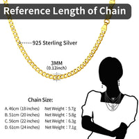 1 x RAW Customer Returns ChicSilver 925 Sterling Silver Curb Chain 36cm Long Short Necklace for Women Girls 5mm Wide Cuban Necklace with Gift Box - RRP €40.49