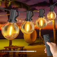 1 x RAW Customer Returns FANSANMY Dimmable Outdoor String Lights, 15M Outdoor Garden Lights with Remote Control, 25 1 Shatterproof Bulbs, IP45 Waterproof, 2700K, Suitable for Gardens, Courtyards, Bistros, Homes - RRP €39.99