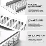 1 x RAW Customer Returns Ventilation grille aluminum ventilation grille rectangular exhaust air grille corrosion protection for ventilation of closets and bedrooms 30 x 8 cm - RRP €8.53