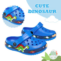 1 x RAW Customer Returns Hitopteu Children s Clogs Dinosaur Garden Shoes Slippers Garden Clogs Blue EU 32 - RRP €19.3