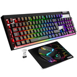 1 x RAW Customer Returns EMPIRE GAMING - Pack Armor RF358 sans Fil - Clavier Gaming Wireless AZERTY Layout Fran ais 2.4 GHz RGB - Souris Gamer sans Fil 2400 DPI - Tapis de Souris - PC PS4 PS5 Xbox One Series - RRP €54.99