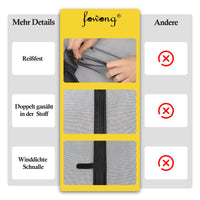 1 x RAW Customer Returns fowong magnet fly screen balcony door 170x240 cm, reinforced magnetic fly curtain insect screen door for cellar door patio door mosquito net velcro installation black - RRP €42.28