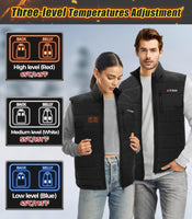 1 x RAW Customer Returns BIBURY Electric Heated Vest for Men and Women - USB Lightweight Vest with Double Independent Temperature Control for Motorcycle, Hunting, Fishing, Cycling, Gift Battery Not Included  - RRP €35.22