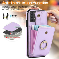 1 x RAW Customer Returns Asuwish Cell Phone Case for Samsung Galaxy A32 M32 5G Case with Strap Cell Phone Chain, Ring Stand Card Slot Wallet Leather Cover Folding Case A 32 32A S32 G5 Cell Phone Cases Protective Case Women Phone Case Purple - RRP €21.17