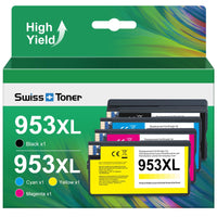 1 x RAW Customer Returns Latest Chip- SWISS TONER 953XL Replacement for HP 953 XL Printer Cartridges for HP OfficeJet Pro 8710 8715 8720 8725 8730 8740 8210 8218 7720 7730 Printer Cartridges 4-Pack  - RRP €37.12