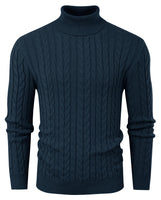 1 x Brand New PaulJones Men s Turtleneckr Basic Long Sleeve Knit Sweater Without Hood, Black, XXL - RRP €25.99