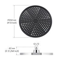 1 x RAW Customer Returns KES shower head rain shower 10 inch, rain shower head shower anti-limescale head shower round rain shower, J314S10-CH - RRP €35.99