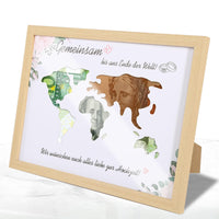 7 x Brand New Picture frame money gift wedding world map money gift for bride and groom, cool wedding gifts money, money gifts packaging real wood picture frame wedding gifts for bride world map money gift - RRP €142.8