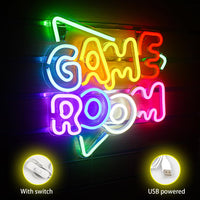 1 x RAW Customer Returns SIGNSHIP Green Game Room Neon Sign Led Neon Light for Wall Decoration USB Powered Colorful gaming room Neon Sign Art Wall Decor for Bedroom Game room gaming decoration Boys Gift - RRP €39.98