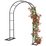 1 x RAW Customer Returns Xverycan Garden Arch for Climbing Roses Metal, 188x230cm Arch Support for Climbing Plants in Iron Trellis, Garden Pergola for Outdoor and Indoor Wedding Decorations Black  - RRP €78.68