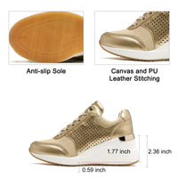 1 x RAW Customer Returns Cestfini Women s Fashion Platform Shoes for Daily Use, 145 Gold, 41 EU - RRP €60.0