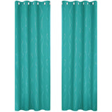 1 x RAW Customer Returns Deconovo eyelet curtain for bedroom, thermal curtains for living room, bedroom curtain, 180x140 cm height x width , turquoise, set of 2 - RRP €32.49