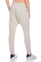 1 x Brand New Laeticia Dreams women s boyfriend pants with button placket baggy pants cotton SML XL, color beige size 36 - RRP €27.6