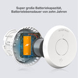 1 x RAW Customer Returns Smoke detector, networked, 10-year battery, with mute switch and self-test function. Smoke detector complies with EMETEK standard, 4 pieces - RRP €41.74