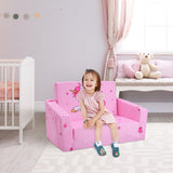 1 x RAW Customer Returns Foldable Children s Sofa Backrest Chair 2 in 1, Stable Children s Armchair with Fabric Bag and Non-Slip Cushion, Soft Lightweight Flip Open Children s Chair for Bedroom Living Room Playroom, Unicorn - RRP €78.52