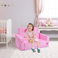 1 x RAW Customer Returns Foldable Children s Sofa Backrest Chair 2 in 1, Stable Children s Armchair with Fabric Bag and Non-Slip Cushion, Soft Lightweight Flip Open Children s Chair for Bedroom Living Room Playroom, Unicorn - RRP €78.52