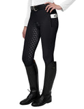 1 x RAW Customer Returns FitsT4 Women s Silicone Riding Leggings with Cell Phone Pocket and Belt Loops - RRP €37.3