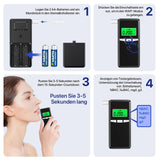 1 x RAW Customer Returns Breathalyzer police-accurate, high-precision breathalyzer with digital color LCD display, professional breathalyzer with 10 mouthpieces for use at home or at parties - RRP €39.99