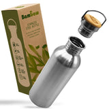 1 x RAW Customer Returns Bambaw Single-walled stainless steel drinking bottle, stainless steel drinking bottle 750ml, non-insulated stainless steel water bottle, drinking bottle 750ml, 750ml metal water bottle, unisex, metal drinking bottle - RRP €15.94