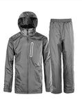 1 x RAW Customer Returns igeekwell Rain Suit Rain Jacket Men Waterproof Breathable Bicycle Rainwear Reflective Fishing Raincoat Lightweight Windproof Rain Jacket Rain Pants Set - RRP €67.99