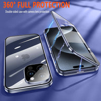 1 x RAW Customer Returns WEYNRBOX Anti Spy Case for iPhone 15 Pro Max, 360 Degree Protection Case, iPhone 15 ProMax Privacy Cover with Anti Peep Screen Protector Tempered Glass, Magnetic Double-Sided Metal Frame Cell Phone Case,  - RRP €21.17