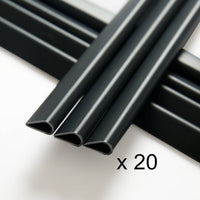 1 x RAW Customer Returns Naimorui PVC privacy film privacy strip garden privacy fence incl. 20 x fastening clips 450g m - double rod mats for garden fence - 19cm 35m anthracite  - RRP €26.21