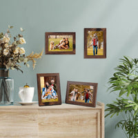 1 x RAW Customer Returns EXYGLO Set of 12 picture frames 10x15 cm, brown photo frame collage for 15x10 cm photos and pictures, dark frame with plexiglass - wall or table display - RRP €30.99