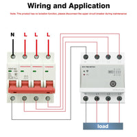 1 x RAW Customer Returns Jadeshay GTS8-W Intelligent WiFi Timer Switch Smart Home Remote Control Switch by Tuya APP AC220V 4P 63A Circuit Breaker Timer Relay Switch - RRP €51.09