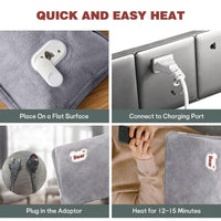 5 x RAW Customer Returns Hot water bottle, suitable for stomach, neck and back, hand warmer for children and adults, pain relief, with automatic switch-off, useful as a hand warmer and foot warmer - RRP €114.0