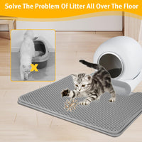 4 x Brand New TaFoyu Cat Litter Mat, 56x43CM Cat Litter Mat, Waterproof and Urine Proof Cat Mat Litter Box for Litter Catcher, Cat Litter Mat Litter - RRP €81.6