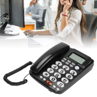 1 x RAW Customer Returns VBESTLIFE Corded Desk Phone, Large Buttons, Corded Landline, for Home Office Hotel Room, Caller ID, Hands-Free Function - RRP €28.9