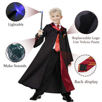 1 x RAW Customer Returns Formemory Adult Halloween Costume Cloak Magic Costume Kids Halloween Dress with Wand Cape Glasses 155cm Magical Costume  - RRP €29.0